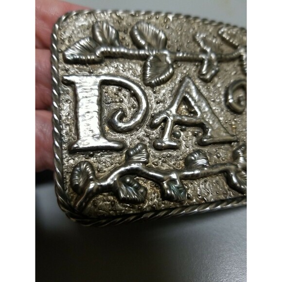 Vintage Estate Silvertone Buckle PAT Belt Buckle Ladies Rodeo Wear Rare Western main image 5